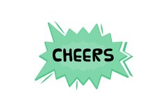Cheers Message Stickers, Enhancing Communications Product Image 1
