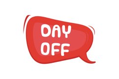 Day Off Message Stickers, Enhancing Communications Product Image 1