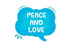 Peace and Love Message Stickers, Enhancing Communications Product Image 1