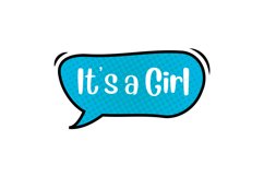 It's a Girl Message Stickers, Enhancing Communications Product Image 1