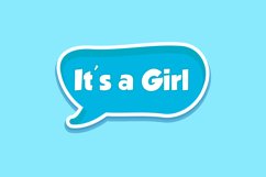 It's a Girl Message Stickers, Enhancing Communications Product Image 1