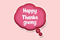 Happy Thanksgiving Message Stickers, Enhancing Communication Product Image 1