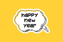 Happy New Year Message Stickers, Enhancing Communications Product Image 1