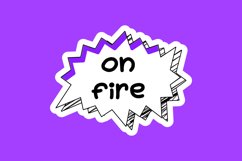 On Fire Message Stickers, Enhancing Communications Product Image 1