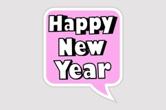 Happy New Year Message Stickers, Enhancing Communications Product Image 1