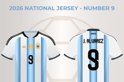 Argentina 2026 Jersey Bundle, World Cup Design, Player Fonts Product Image 3