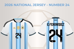 Argentina 2026 Jersey Bundle, World Cup Design, Player Fonts Product Image 4