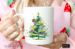 Brush Stroke Christmas Tree PNG Product Image 2