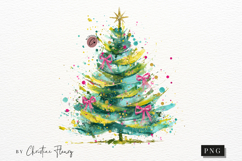 Brush Stroke Christmas Tree PNG Product Image 4