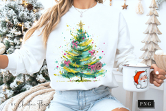 Brush Stroke Christmas Tree PNG Product Image 5