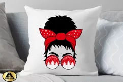 Christmas Messy Bun SVG Mom Life SVG Merry Christmas SVG Product Image 3