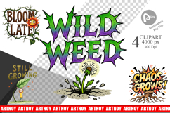 Messy Growth Blooming Clipart Product Image 1