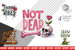 Messy Growth Blooming Clipart Product Image 1