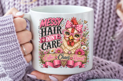 Messy Hair Don't Care PNG, Sassy Chicken Sublimation Product Image 4