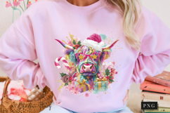 Preppy Christmas Highland Cow PNG Product Image 9