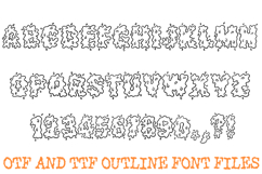 Messy Splatter Doodle Font Paint Lettering ABC OTF Type Product Image 2