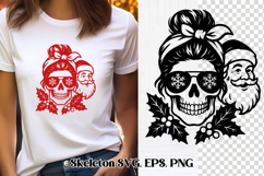 Messy bun skeleton SVG design | Skull mom life SVG Product Image 1