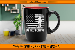American Flag Detectorist Metal Detecting SVG Product Image 3