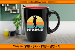 Vintage Sunset Metal Detectorist SVG Design Product Image 3