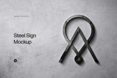 Metal Steel Sign Mockup Product Image 1