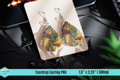 Metallic Teardrop Earring Sublimation Product Image 1