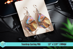 Metallic Teardrop Earring Sublimation Product Image 1