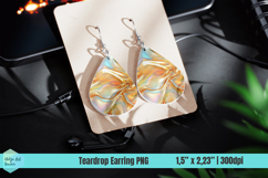 Metallic Teardrop Earring Sublimation Product Image 1