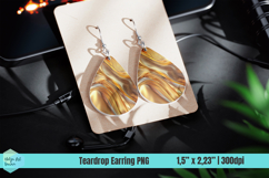 Metallic Teardrop Earring Sublimation Product Image 1