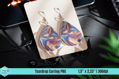Metallic Teardrop Earring Sublimation Product Image 1