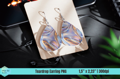 Metallic Teardrop Earring Sublimation Product Image 1