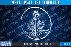 Metal Wall Art Laser Cut | Metal Flowers Laser Cut Design Product Image 1