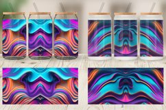Metallic Hologram Wavy Fluid Glass Can Wraps Product Image 3