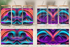 Metallic Hologram Wavy Fluid Glass Can Wraps Product Image 4