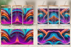 Metallic Hologram Wavy Fluid Glass Can Wraps Product Image 5