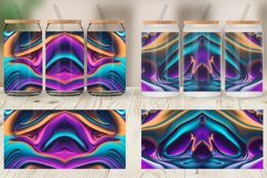 Metallic Hologram Wavy Fluid Glass Can Wraps Product Image 6