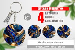 Keychain Metallic Marble Abstract Product Image 1