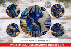 Wind Spinner Metallic Marble Abstract Product Image 1