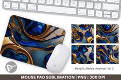 Mouse Pad Metallic Marble Abstract Product Image 1