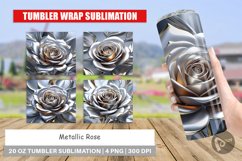 Tumbler Wrap Metallic Rose Product Image 1