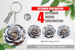 Keychain Metallic Rose Product Image 1