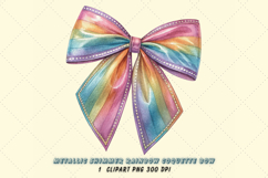 metallic rainbow bow, shimmering coquette bow, luxurious bow design, rainbow clipart art, digital bow design, metallic shimmer design, shimmering bow art, luxurious rainbow shimmer, coquette bow art, rainbow sublimation design