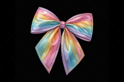 metallic rainbow bow, shimmering coquette bow, luxurious bow design, rainbow clipart art, digital bow design, metallic shimmer design, shimmering bow art, luxurious rainbow shimmer, coquette bow art, rainbow sublimation design