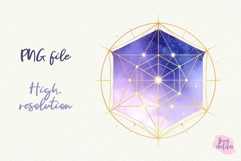 2 Metatrons Cube PNG Sacred Geometry Clipart Celestial Product Image 3