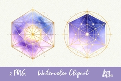 2 Metatrons Cube PNG Sacred Geometry Clipart Celestial Product Image 1