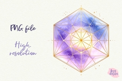 2 Metatrons Cube PNG Sacred Geometry Clipart Celestial Product Image 2
