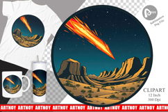 Falling Meteor Clipart Product Image 1