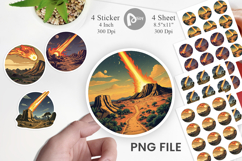 Falling Meteor Sticker Product Image 1