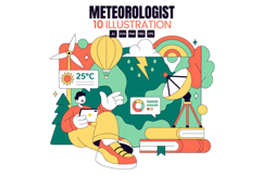 10 Meteorologist Vector Illustration Product Image 1