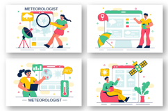 12 Meteorologist Analyzing Illustration Product Image 3