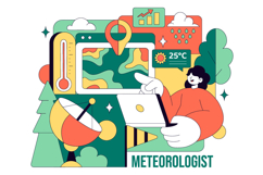 10 Meteorologist Vector Illustration Product Image 4